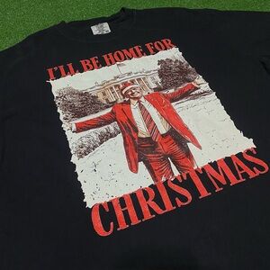 President Trump I’ll Be Home for Christmas White House T-Shirt XL Comfort Colors
